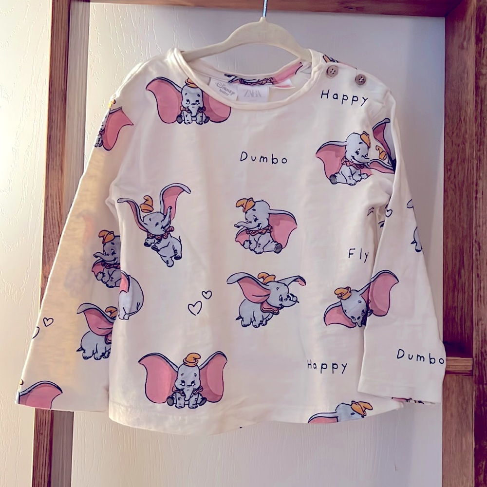 Zara x Disney Dumbo Long Sleeve Size 2-3 Years